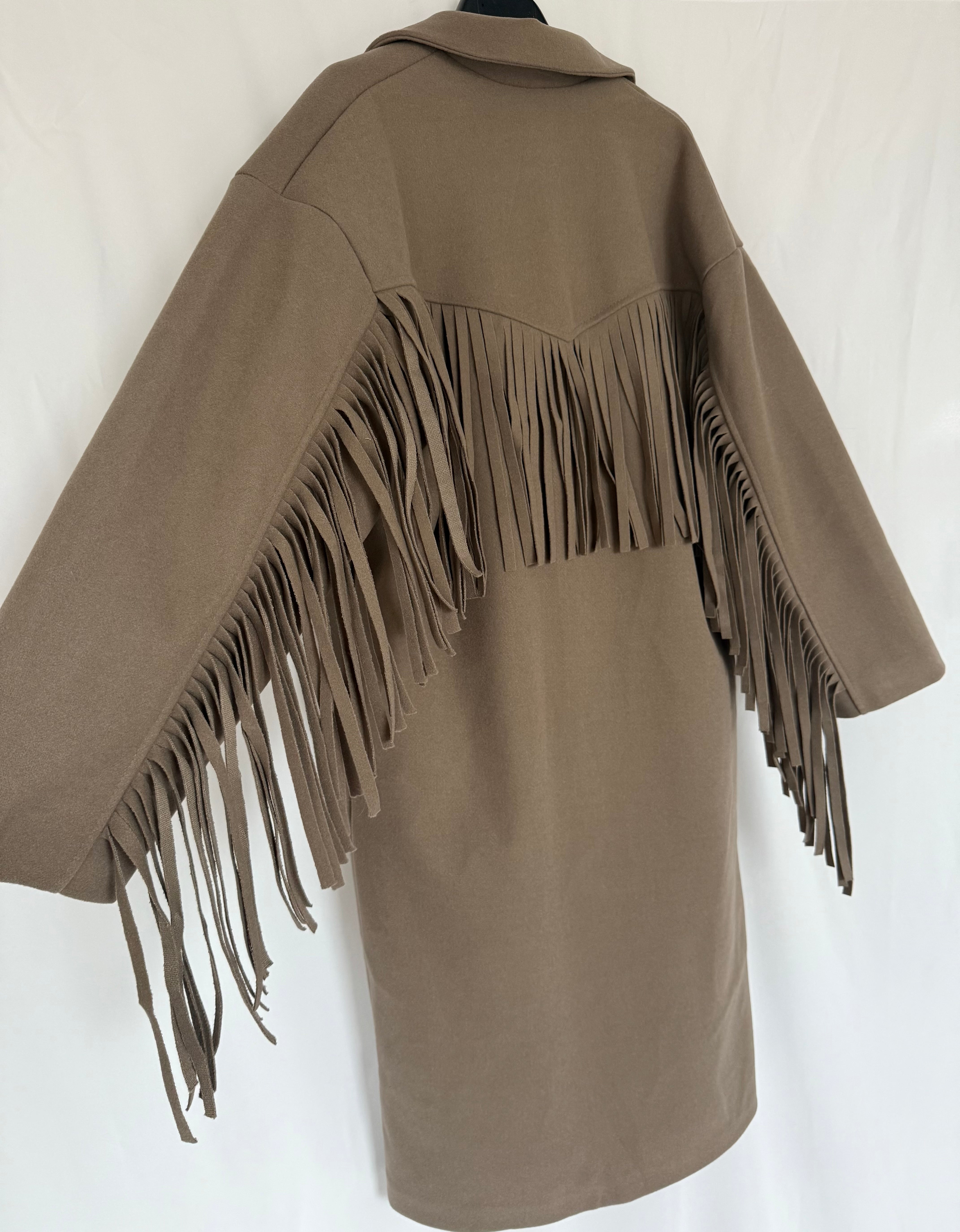 Manteau à franges ABRYA