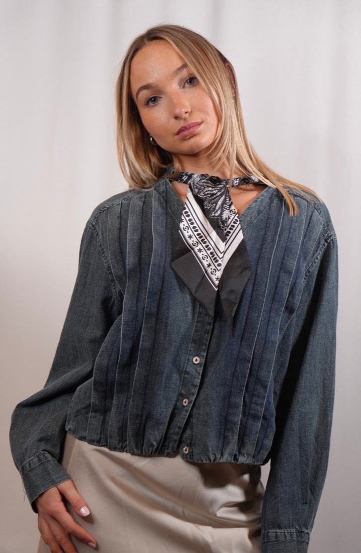 Blouse en jean MIA, photo 1