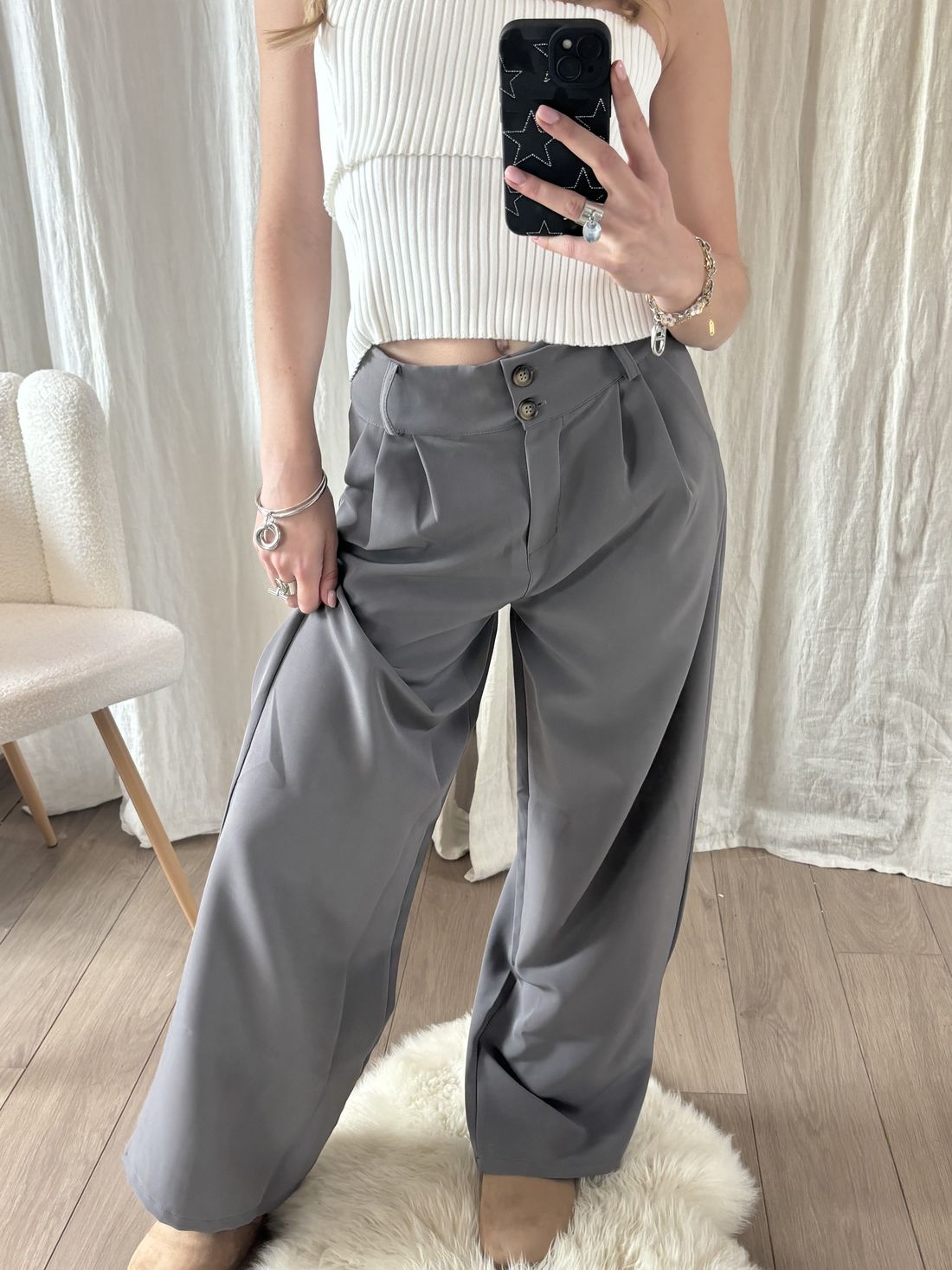 Pantalon ALMA gris, photo 1