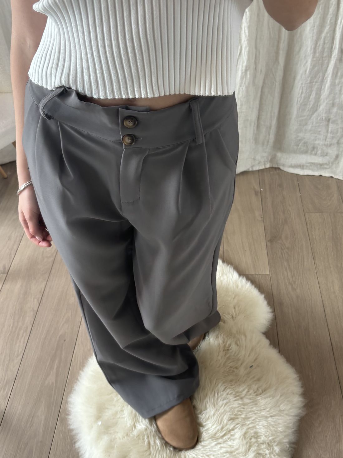 Pantalon ALMA gris, photo 3