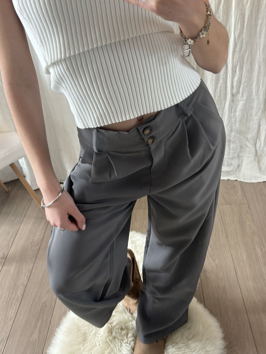 Pantalon ALMA gris, photo 4