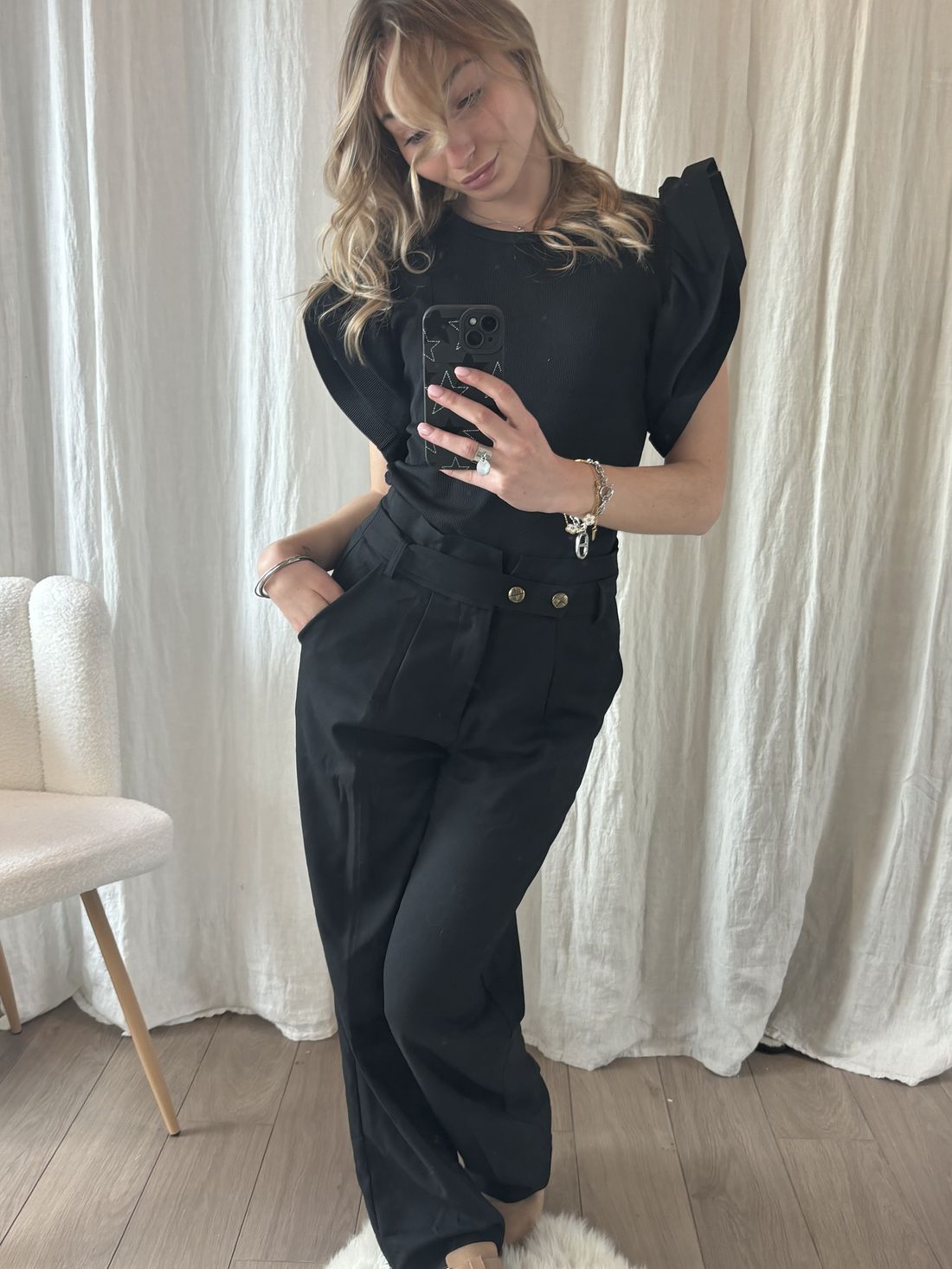 Pantalon NINON noir, photo 3